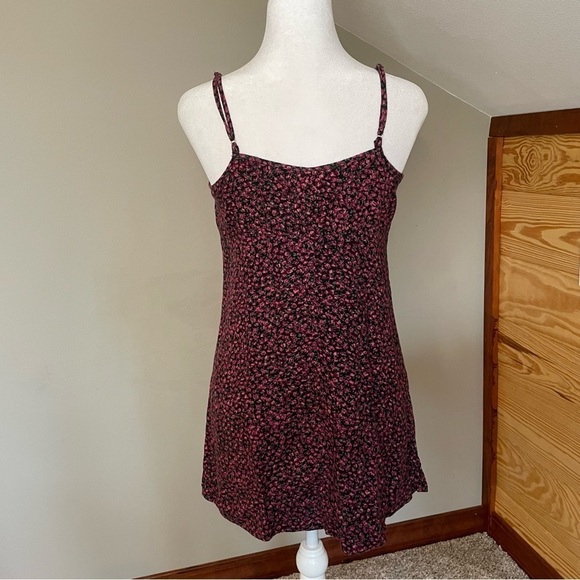 Wild Fable Purple Black Floral Spaghetti Strap Mini Dress Extra Small - Picture 5 of 11